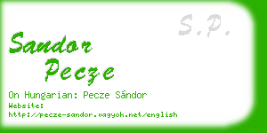 sandor pecze business card