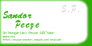 sandor pecze business card